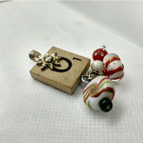 Lollipop lollipop scrabble initial O necklace pendant customized - Picture 2 of 2